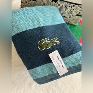 Lacoste Logo Bath Towel, 100% Cotton 30"x52"